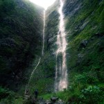 Makaua Falls at the back of Makaua Valley, Kaawa, Oahu, Hawaii