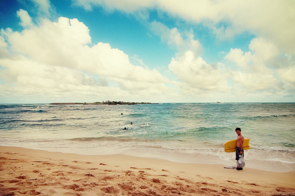 Swimming out to Goat Island, Oahu, Hawaii