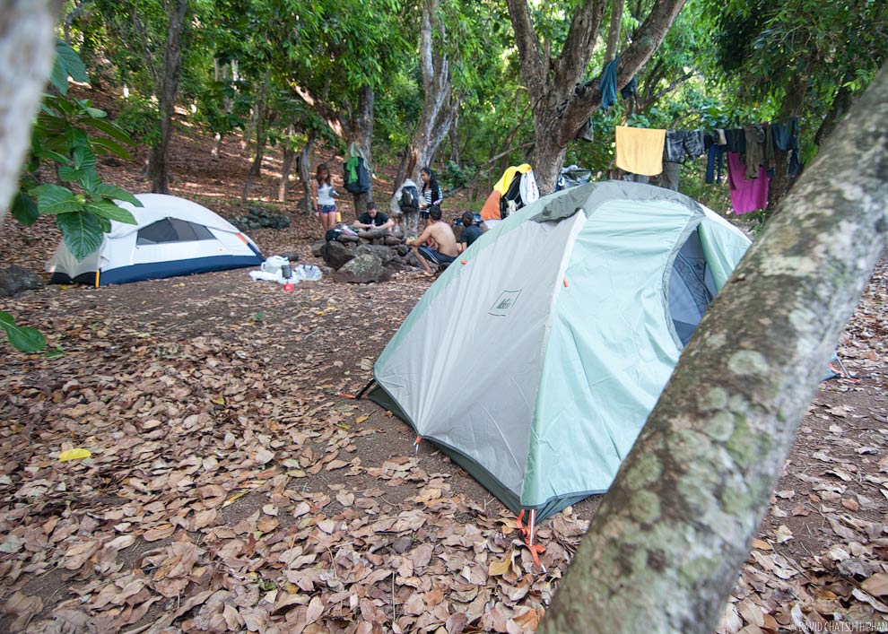 Tents at the Kalalau camp site