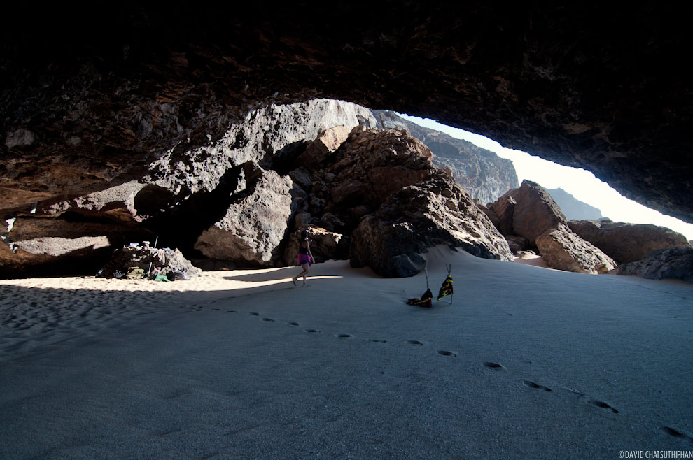 Cave at Kalalau Beach, Na Pali Coast, Kauai
