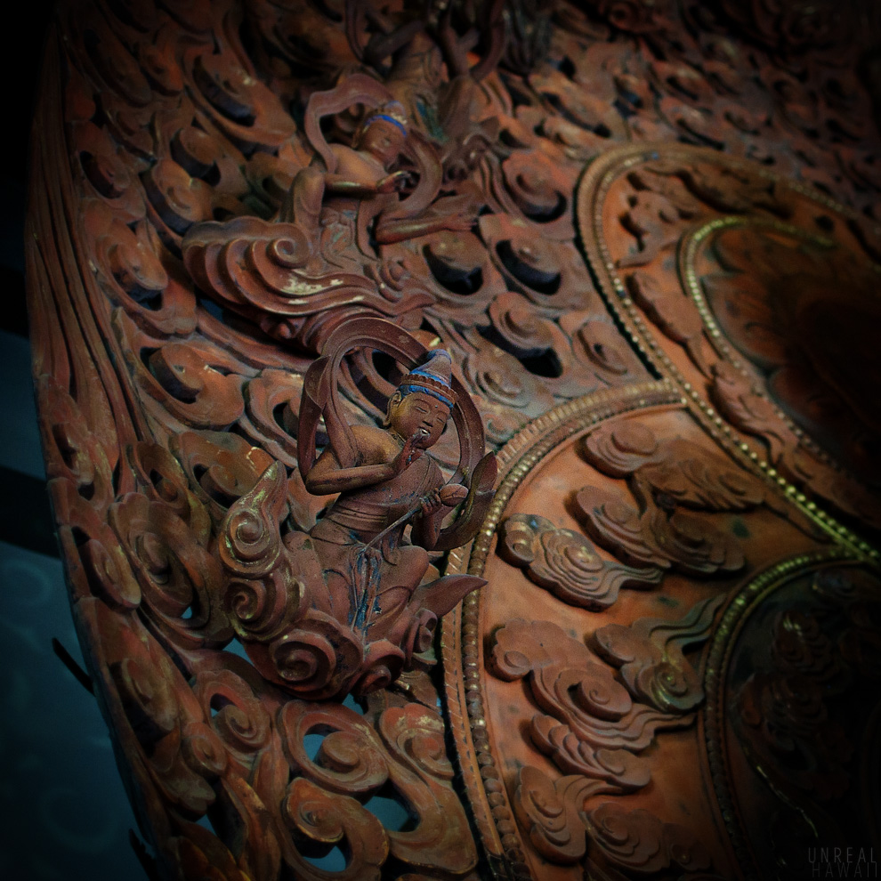 Byodo-In Wooden Buddha in Kaneohe, Oahu