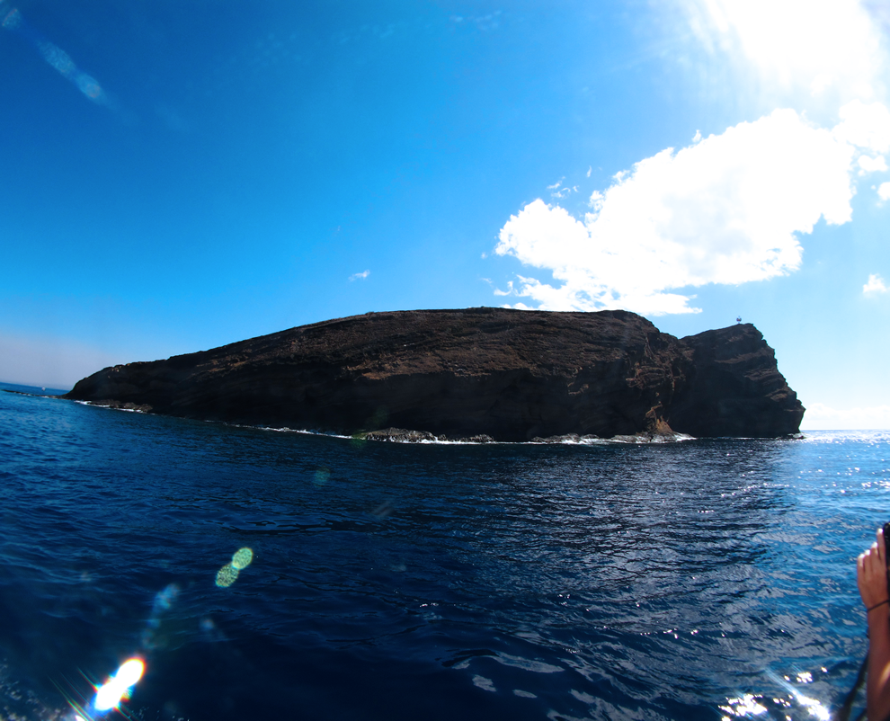 Molokini Crater seen from the Pride of Maui tour boat.