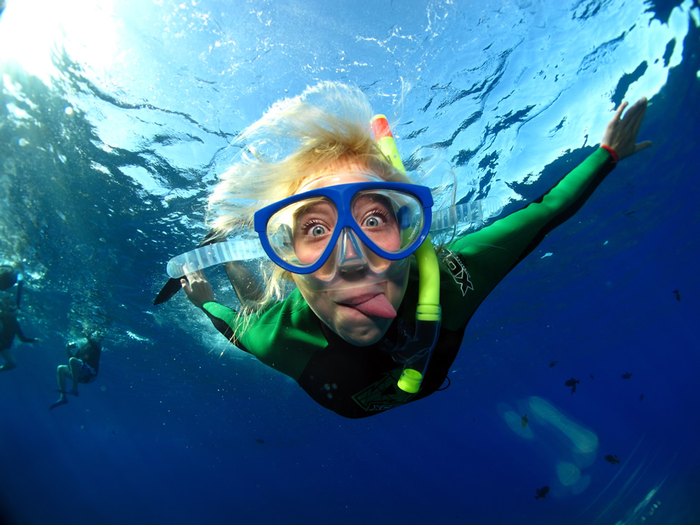 Snorkeling at Molokini Island.