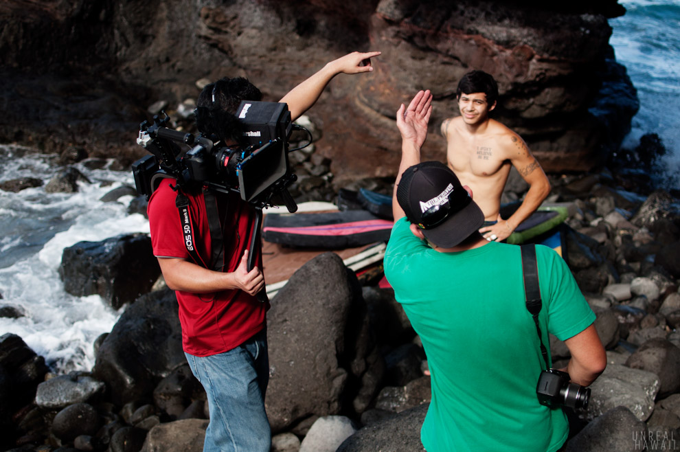 Berad Studio filming Hiro Watanabe for "Hawaii Bouldering"