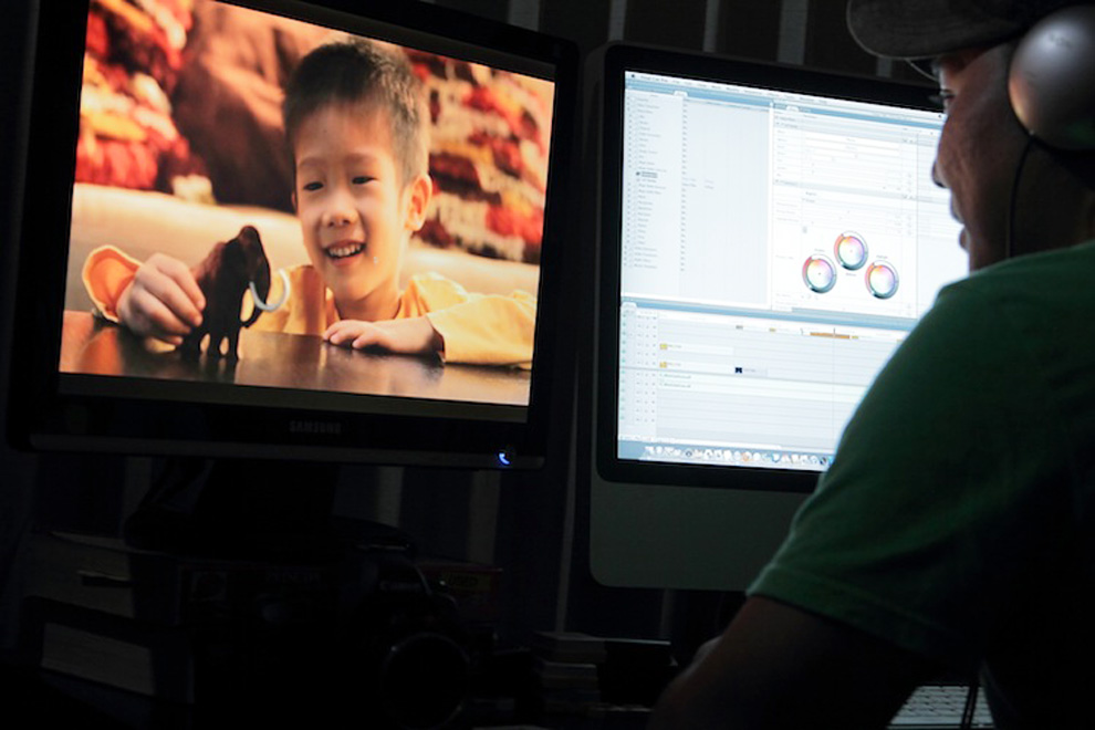 Berad Studio in post-production for a Pearlridge television commercial in Hawaii.