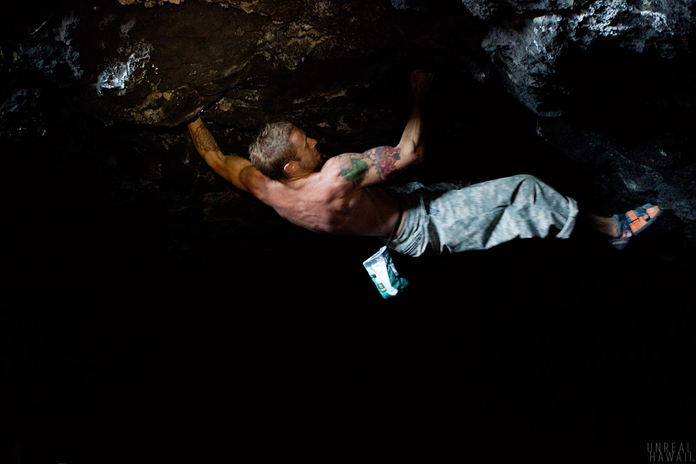 Hawaii rock climber, Justin Ridgely.
