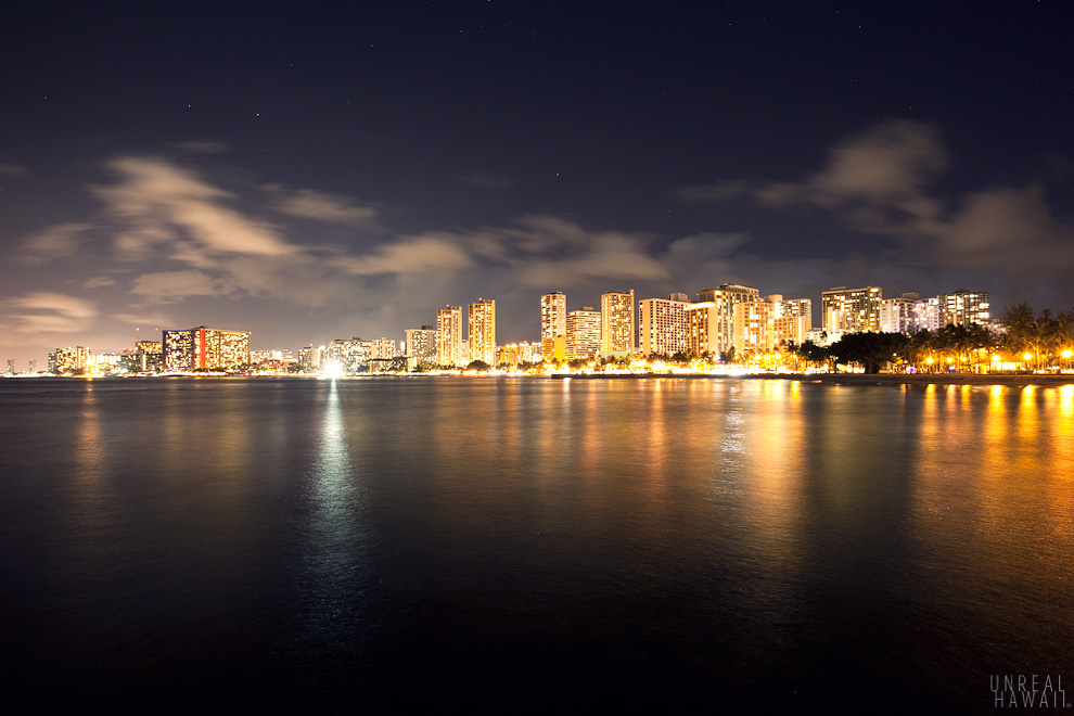 Waikiki city lights