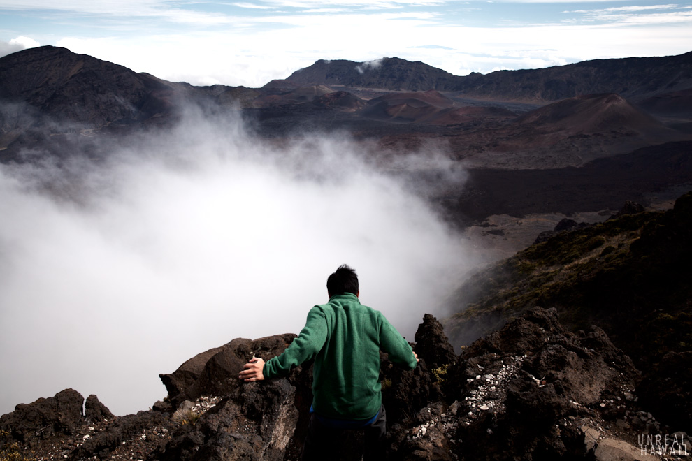 Clouds inside Haleakala Crater, Maui, Hawaii