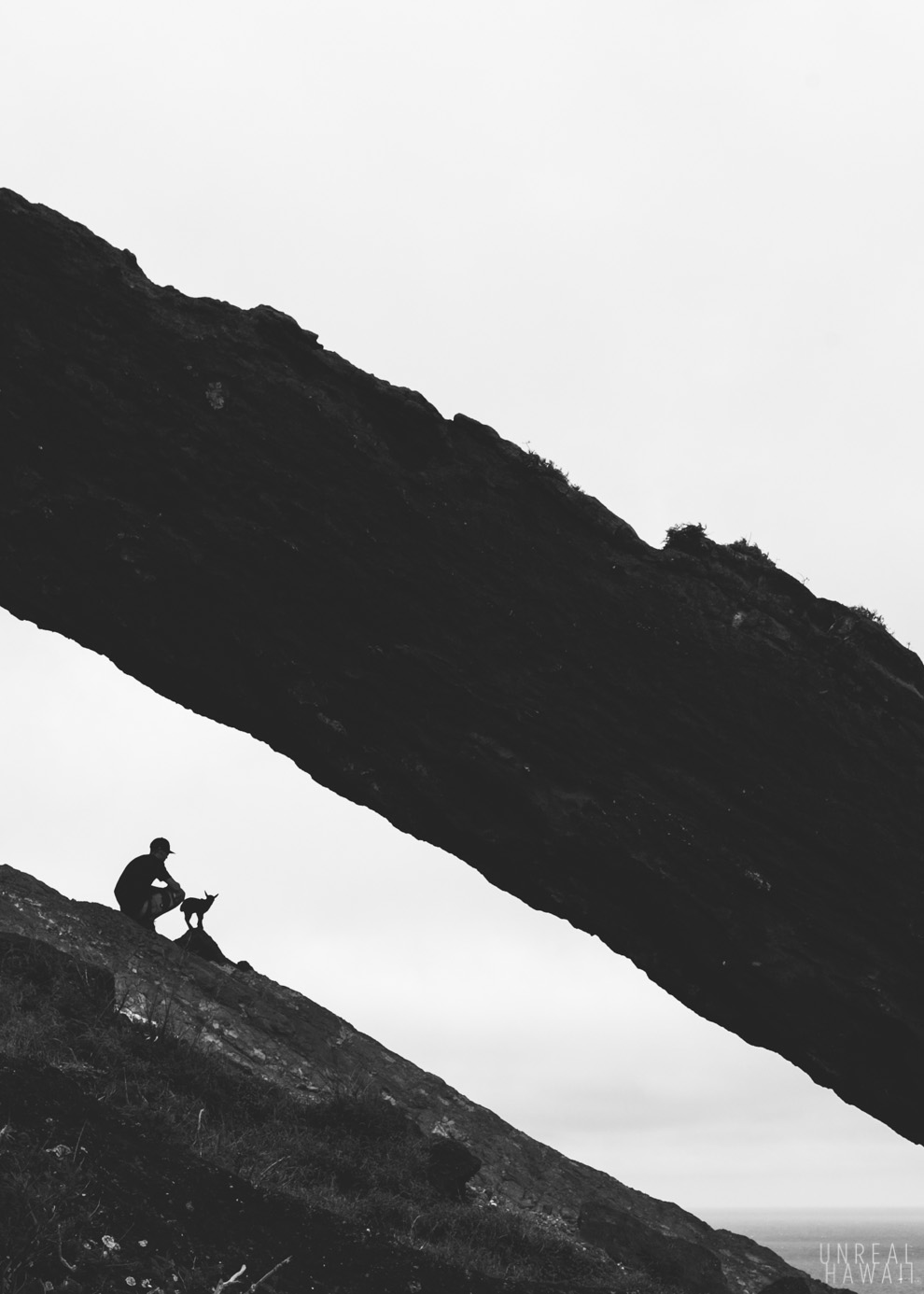 Jake Marote and Billy under the Koko Crater Arch, Oahu, Hawaii