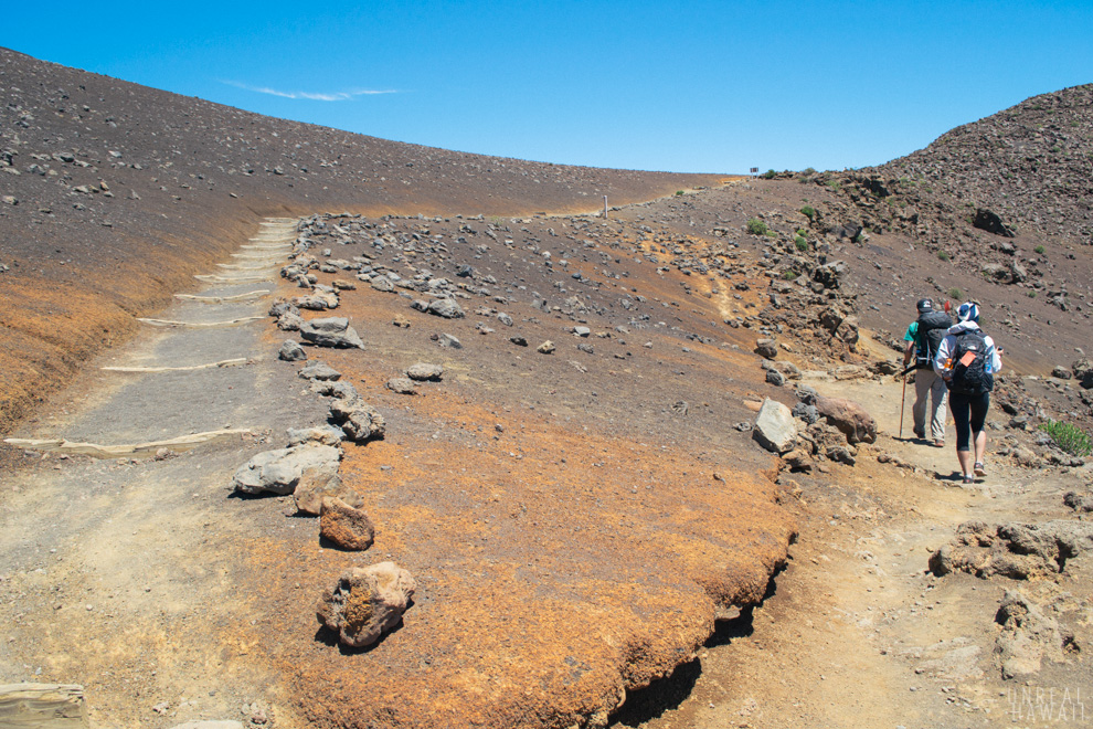 Switchbacks on Haleakala's Sliding Sands Trail.