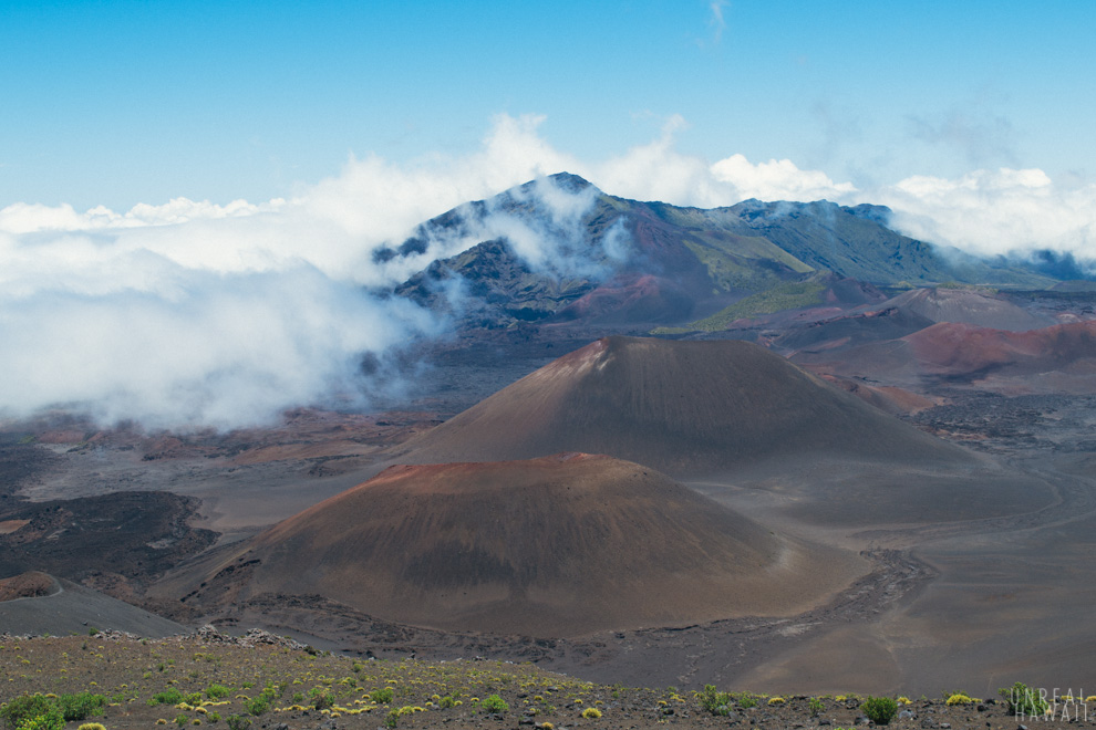 Cinder cones inside Haleakala crater.